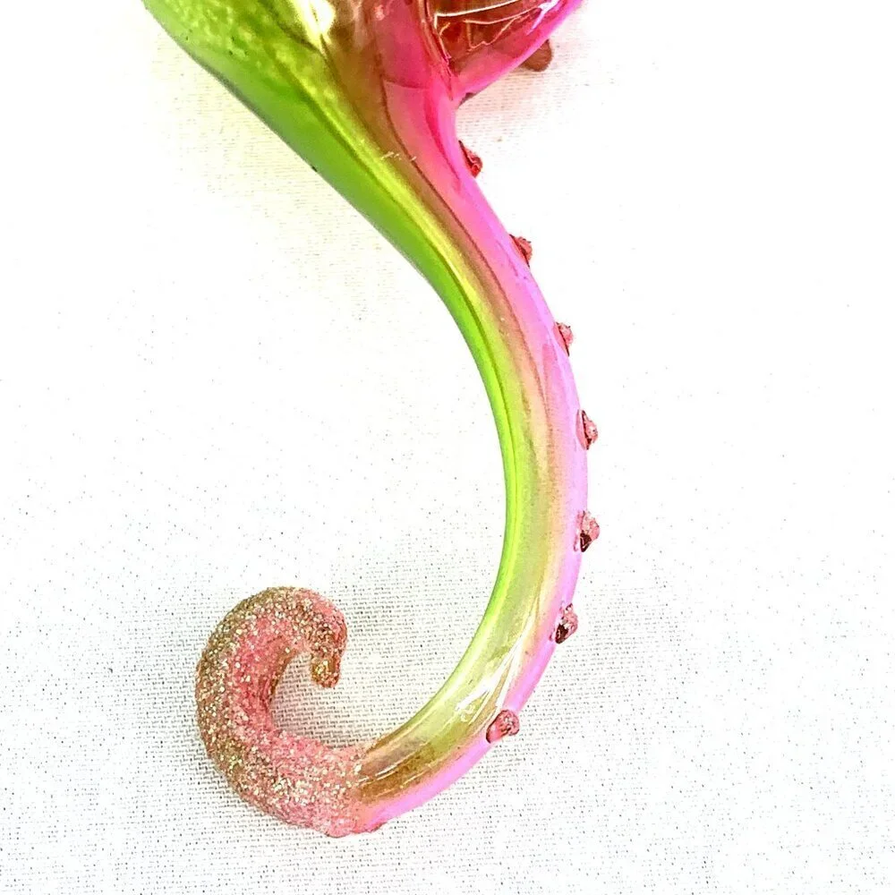 Seahorse Christmas Ornament Hand Blown 6